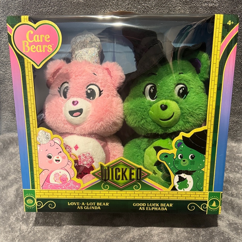 Care Bears Pink and Green Plush Duo